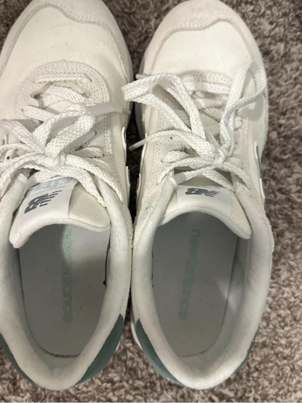 New Balance 515 Cream and Light Blue Low-Top Sneakers size 8 woman - Picture 6 of 7